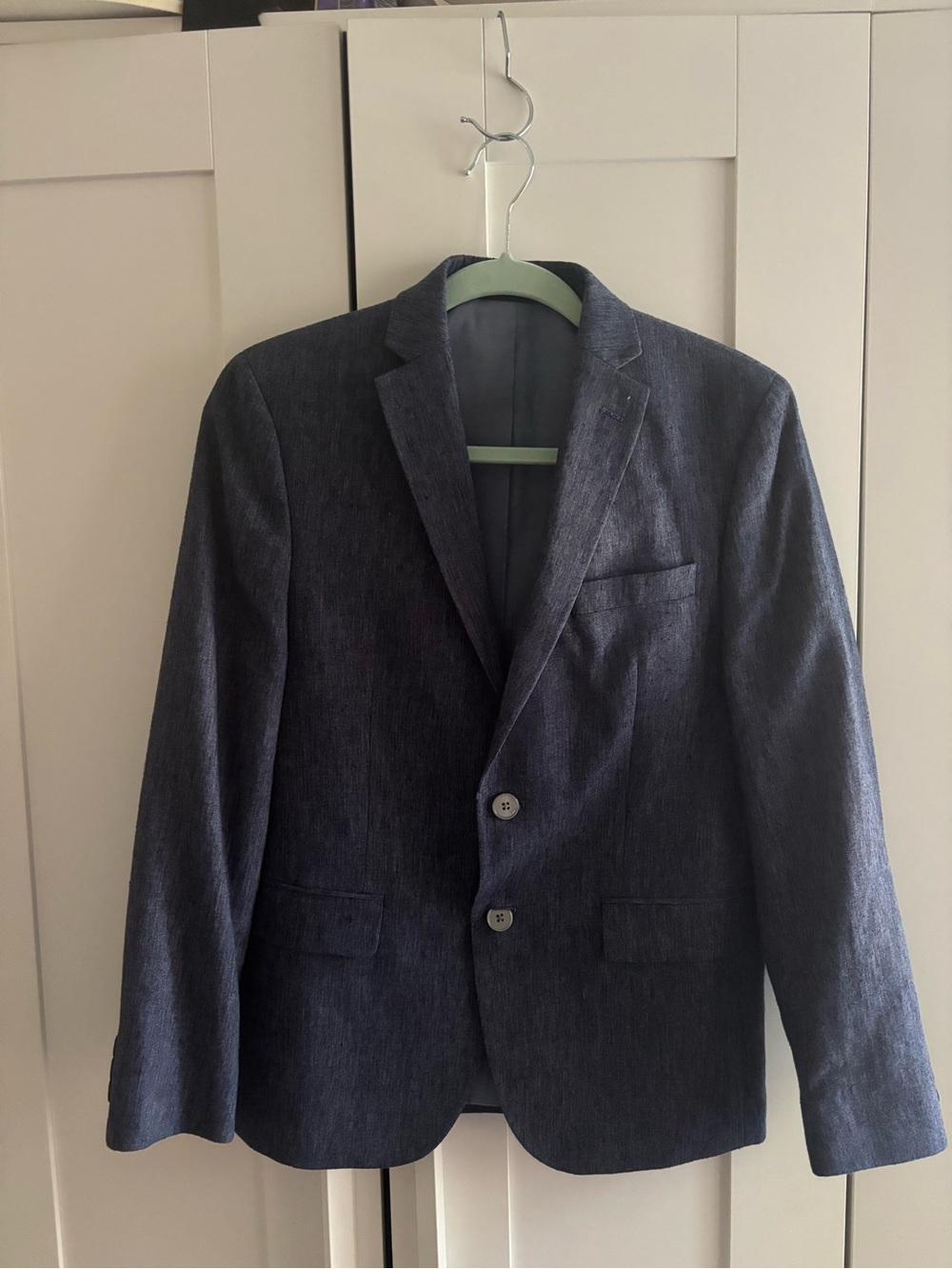 Boys Lauren Dark Blue Two-Button Sport Coat